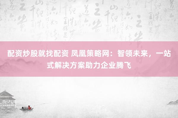 配资炒股就找配资 凤凰策略网：智领未来，一站式解决方案助力企业腾飞