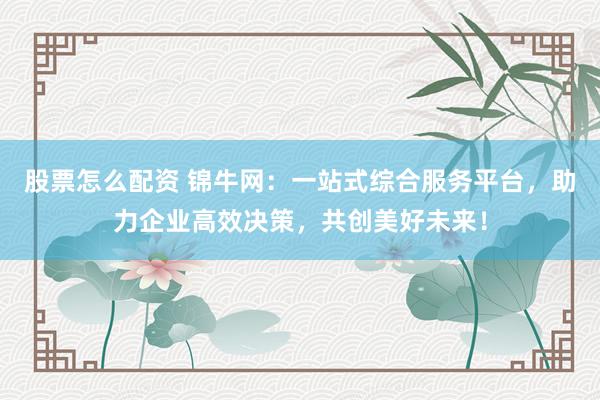 股票怎么配资 锦牛网：一站式综合服务平台，助力企业高效决策，共创美好未来！