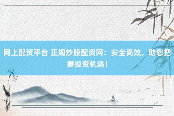 网上配资平台 正规炒股配资网：安全高效，助您把握投资机遇！