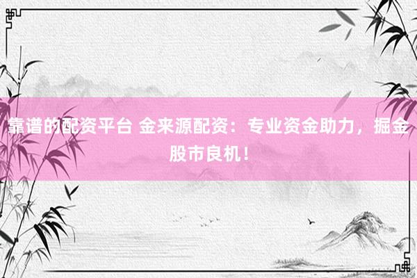 靠谱的配资平台 金来源配资：专业资金助力，掘金股市良机！