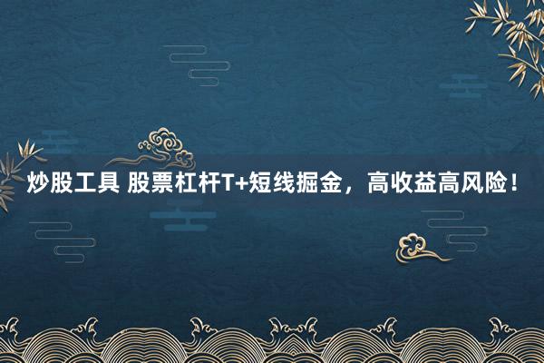 炒股工具 股票杠杆T+短线掘金，高收益高风险！