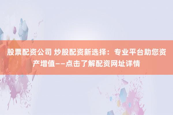 股票配资公司 炒股配资新选择:专业平台助您资产增值——点击了解配资网址详情
