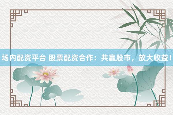 场内配资平台 股票配资合作：共赢股市，放大收益！