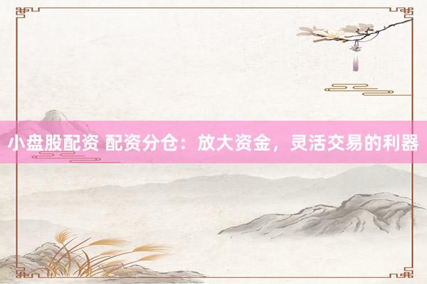 小盘股配资 配资分仓：放大资金，灵活交易的利器