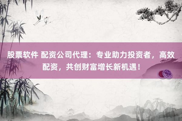 股票软件 配资公司代理：专业助力投资者，高效配资，共创财富增长新机遇！